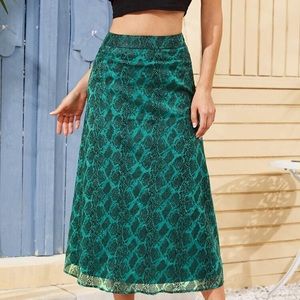 Shein A-Line Snake skin skirt